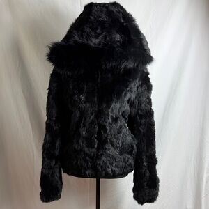 Knoles & Carter Black Genuine Fur Teddy Jacket